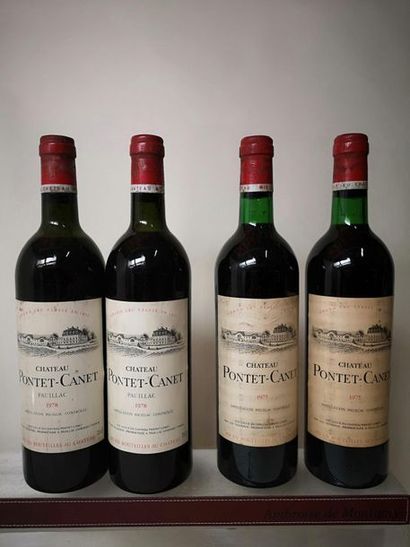 null 4 bouteilles CHÂTEAU PONTET CANET - 5é Gcc Pauillac A VENDRE EN L'ETAT 2 bouteilles...