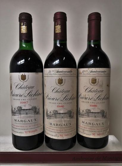 null 3 bouteilles CHÂTEAU PRIEURE LICHINE - 4é GCC Margaux

2 bouteilles de 1986...