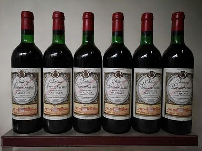 null 6 bouteilles CHÂTEAU RAUZAN GASSIES - 2é Gcc Margaux 1983

Légèrement basse...