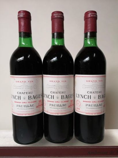 null 3 bouteilles CHÂTEAU LYNCH BAGES - 5é GCC Pauillac 1978

Etiquettes très légèrement...