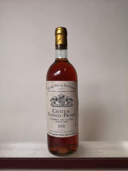 null 1 bouteille CHÂTEAU RABAUD PROMIS - 1er CC Sauternes 1976

Etiquette légèrement...