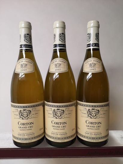 null 3 bouteilles CORTON Blanc Grand cru - L. JADOT 1997