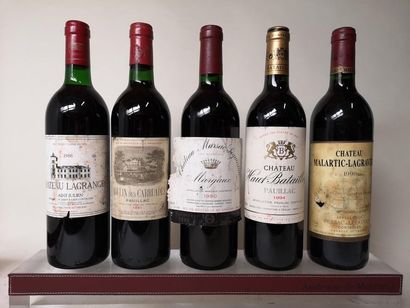 null 5 bouteilles BORDEAUX DIVERS - A VENDRE EN L'ETAT 1 CHÂTEAU MALARTIC-LAGRAVIÈRE...