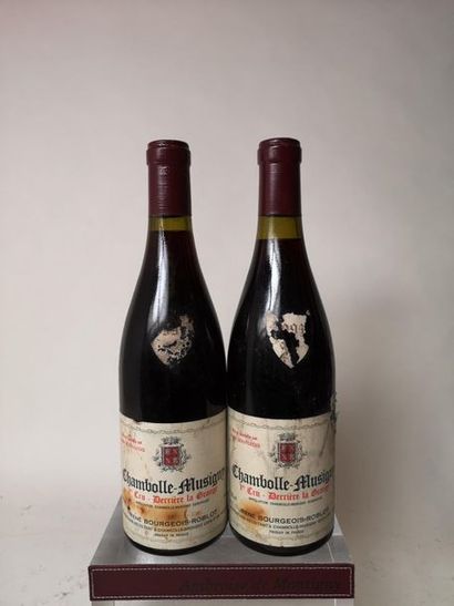 null 2 bouteilles CHAMBOLLE MUSIGNY 1er cru "Derriére la grange" Domaine BOURGEOIS-ROBLOT...