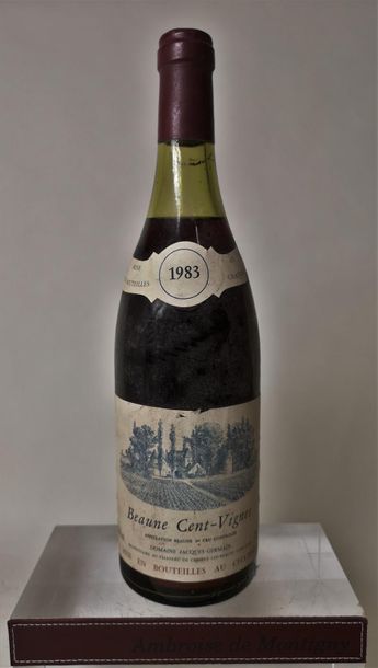 null 1 bouteille BEAUNE 1er Cru "Cent Vignes" - Château de CHOREY (J. Germain) 1983

Etiquette...