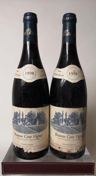 null 2 bouteilles BEAUNE 1er Cru "Cent Vignes" - Château de CHOREY (J. Germain) 1998

Etiquettes...