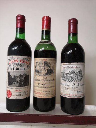 null 3 bouteilles BORDEAUX DIVERS - A VENDRE EN L'ETAT

1 bouteille CLOS RENÉ - Pomerol...
