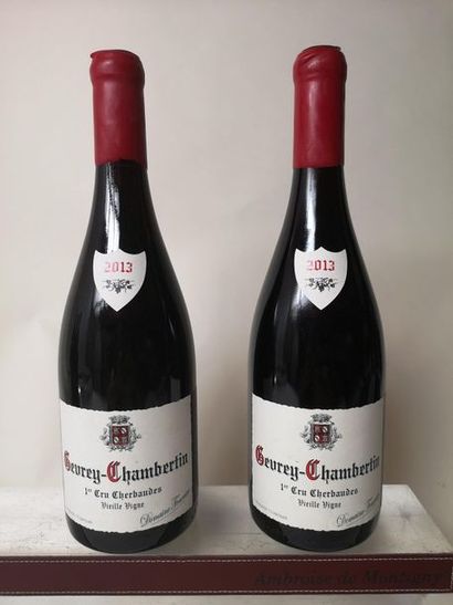 null 2 bouteilles GEVREY CHAMBERTIN 1er cru "Cherbaudes" - J.C. FOURRIER 2013
