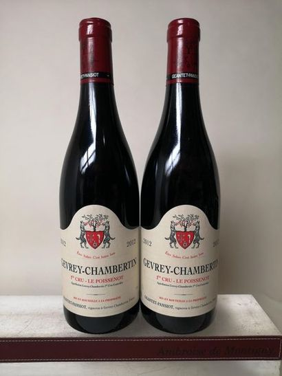 null 2 bouteilles GEVREY CHAMBERTIN 1er cru "Le Poissenot" - GEANTET PANSIOT 201...