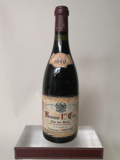 null 1 bouteille BEAUNE 1er cru "Clos des Avaux" - Camille GIROUD 1990