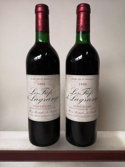 null 2 bouteilles LES FIEFS de LAGRANGE - Saint Julien 1986

Etiquettes légèrement...