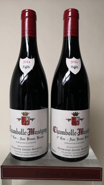 null 2 bouteilles CHAMBOLLE MUSIGNY 1er cru "Aux Beaux Bruns" - D. MORTET 2014