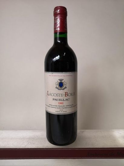 null 1 bouteille LACOSTE-BORIE - Pauillac 1990