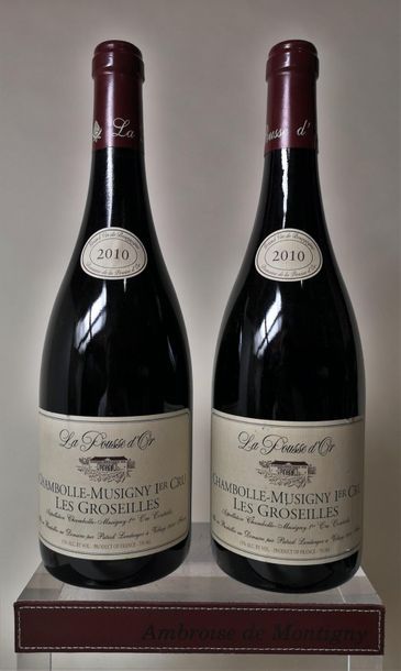 null 2 bouteilles CHAMBOLLE MUSIGNY 1er cru "Les Groseilles" - Domaine de La POUSSE...