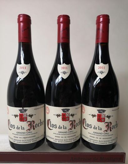 null 3 bouteilles CLOS DE LA ROCHE Grand cru - A. ROUSSEAU 2011

Une étiquette très...