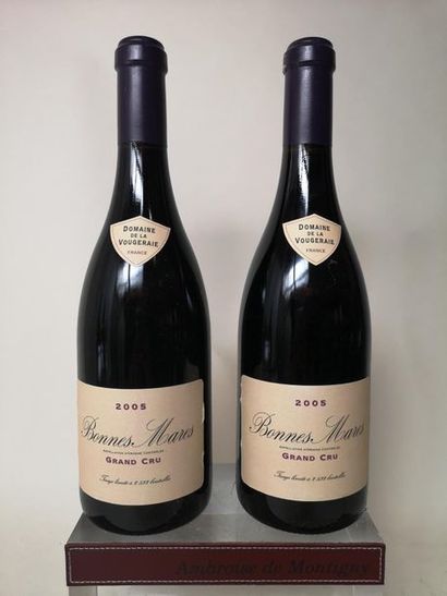 null 2 bouteilles BONNES MARES Grand cru - Domaine de La VOUGERAIE 2005