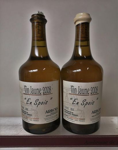 null 2 bouteilles VIN JAUNE "En spois" - A. & M. Tissot 2008

Une capsule cire a...