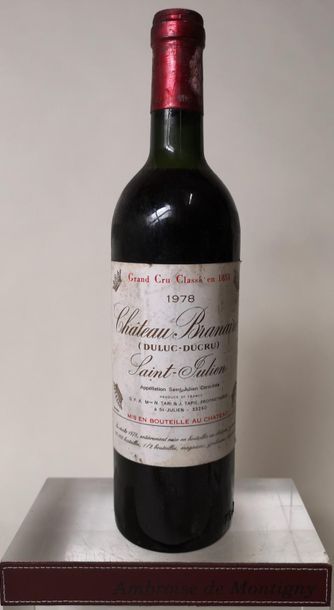 null 1 bouteille CHÂTEAU BRANAIRE DUCRU - 4é GCC Saint Julien 1978
Etiquette légèrement...