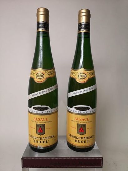 null 2 bouteilles HUGEL - GEWURSTRAMINER "Sélection de grains nobles" 1989