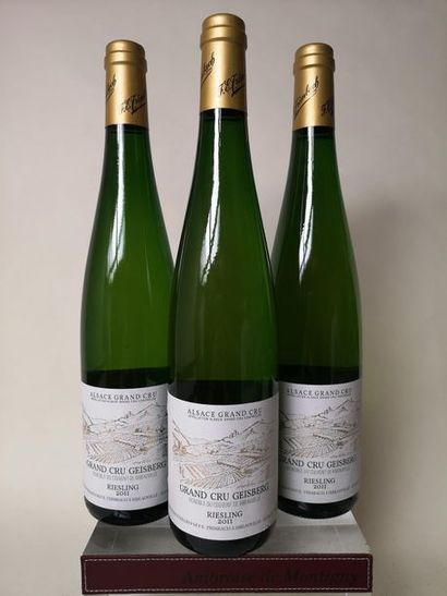 null 3 bouteilles TRIMBACH - RIESLING Grand cru GEISBERG 2011