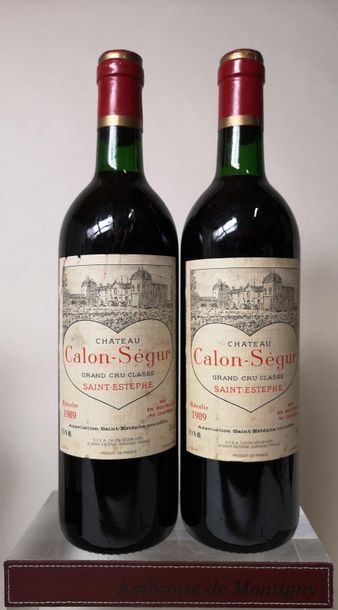null 2 bouteilles CHÂTEAU CALON SEGUR - 3é GCC Saint Estèphe 1989

Etiquettes légèrement...