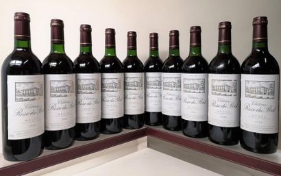 null 10 bouteilles CHÂTEAU La ROSE du PONT - Pauillac 1996