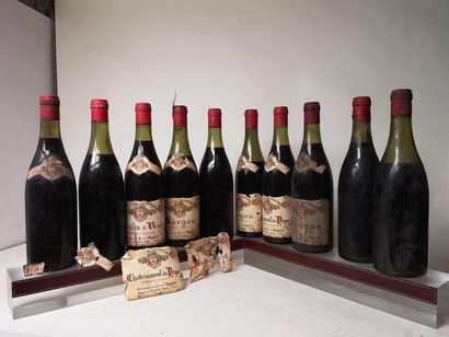 null 10 bouteilles VINS DIVERS MILLESIME 1953 A VENDRE EN L'ETAT DONT CHATEAUNEUF...