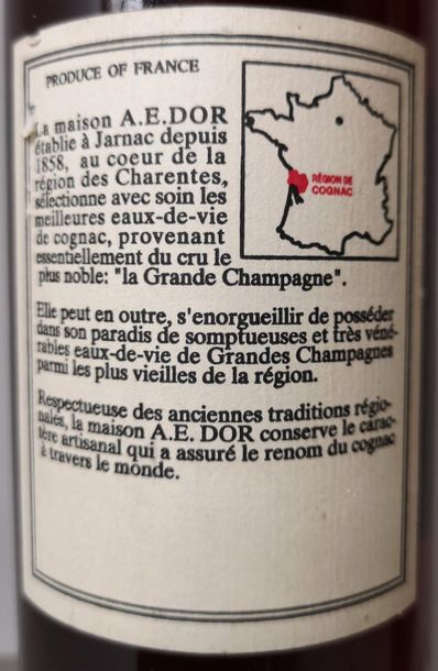null 1 flacon 70cl COGNAC Vieille fine Champagne X.O. -  A.E. DOR