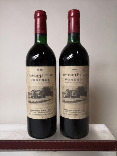 null 2 bouteilles CHÂTEAU L'ENCLOS - Pomerol 1985