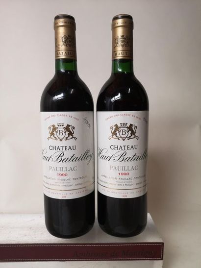 null 2 bouteilles CHÂTEAU HAUT-BATAILLEY - 5é Gcc Pauillac 1990

1 légèrement ba...