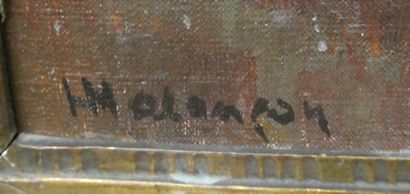 null Ecole du Xxè siècle
Bouquet d'anémones dans un pichet
Huile sur toile, signée...