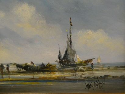 null Roch KORDIAN (1950)
Marine
Huile sur panneau
Dim. : 22 x 54 cm