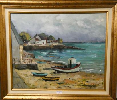 null Jean-Claude QUINETTE (1956)
Le port
Huile sur toile, signée en bas à droite.
50...
