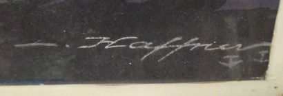 null LEON HAFFNER (1881-1972)
Voilier en régate
Gouache sur papier, signée en bas...