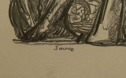 null D'après Paul JOUVE (1878-1973)
Ours et Singe
Lithographie en noir, signée dans...