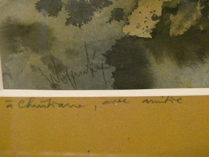 null Robert WOGENSKY (1919-2019)
Abstraction
Aquarelle sur papier, signée au crayon...