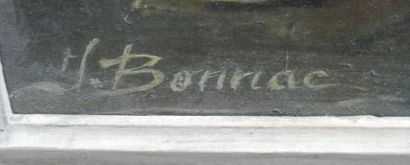 null J BONNAC (Xxè siècle)
Branche de rosiers
Huile sur toile, signée en bas à gauche.
Dim....