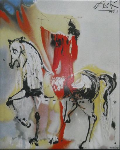 null SALVADOR DALI (1904-1989) , d'après
Le chevalier chrétien, de la série des chevaux...