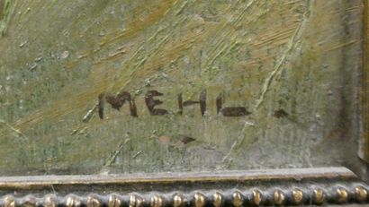 null EILERT MEHL (1864-1941)
Setter 
Huile sur carton, signée en bas à droite.
Dim....