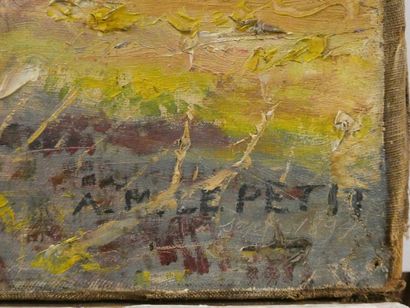 null Alfred Marie LE PETIT ( 1876-1953)
Meules de foin
Huile sur toile, signée en...