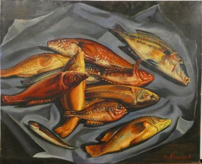 null Charles FLOUTARD (ne? en 1926)
Nature morte aux poissons
Huile sur toile signe?e...