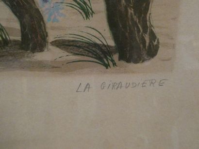 null Madeleine de LA GIRAUDIERE (1922-2018)
Bord de mer
Lithographie en couleurs,...