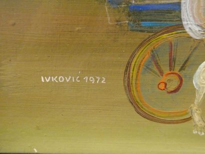 null Bogoljiub IVKOVIC, né en 1924
Composition surréaliste
Huile sur toile, signée...