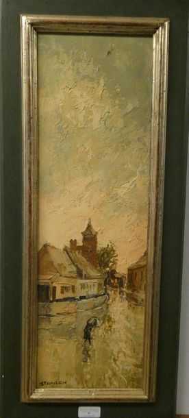 null STEINLEN 
Scène de rue
Huile sur toile, signée en bas à gauche. 
Dim. : 61x...