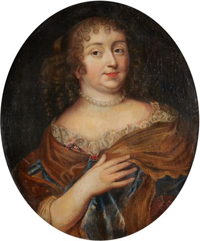 École FRANÇAISE du XVIIIe siècle Portrait de femme au collier
Huile sur toile à vue...