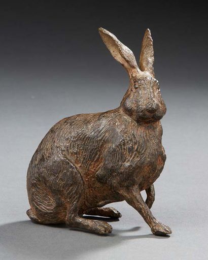 PIERRE CHENET (XXe SIÈCLE) D'APRÈS 
Lapin
Sujet en bronze, signé avec cachet en creux.
H....