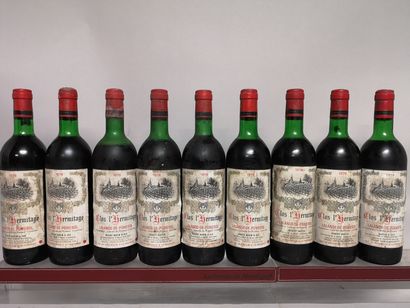 null 9 bouteilles CLOS L'HERMITAGE - Lalande de Pomerol 1979


Etiquettes tachées....