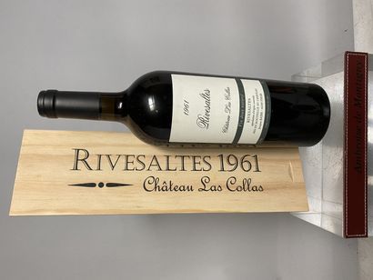 null 1 bouteille RIVESALTES - Château Las COLLAS En coffret. 1961