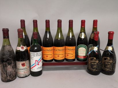 null 12 bouteilles VINS DIVERS DE FRANCE A VENDRE EN L'ETAT : Gigondas "Les Pallieroudas"...