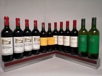 null 12 bouteilles BORDEAUXDIVERS A VENDRE EN L'ETAT : Ch. COUFRAN 1996 - Haut Médoc,...